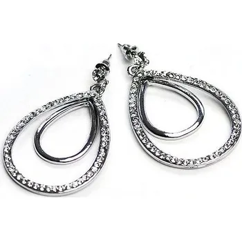 Náušnice Prosperk Náušnice oválné s krystalky S0101