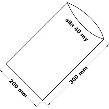 PE sáček průhledný - 200 x 300 mm / 0,04