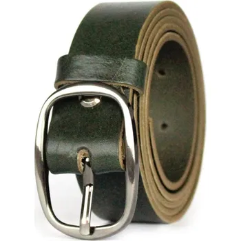 Opasek Dámský kožený pásek DM-2,5-21-45 tmavě zelená, VELIKOST 105