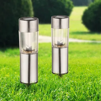 Venkovní osvětlení Globo 4díl. sada solárních dekorativních LED Aro+bodec nerez, čirá 4 x 0,06 W LED