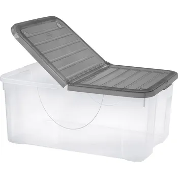 Úložný box Tontarelli Úložný box DODO BOX 40L se skládacím víkem transparent/šedá 8035361AG6 8035361AG6