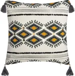 Bavlněný povlak na polštář Aztec 40x40 cm bílý
