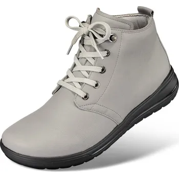 Dámská zdravotní obuv Dámská kotníková obuv se šněrováním a zipem, hladká useň, šedá: 36