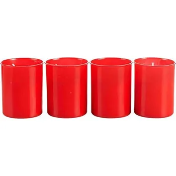 Svíčka Hřbitovní svíčka červená č. 40 sada 4 ks