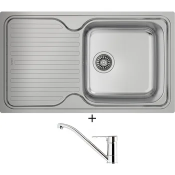 Granitový dřez SET Teka CLASSIC 1B 1D X MLN mikrolinen + Teka ML CR chrom