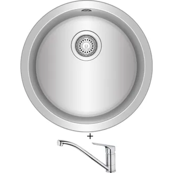 Nerezový dřez SET Teka STARBRIGHT 45 E-XN 1B RND X nerez + Teka MTP 913 CR chrom