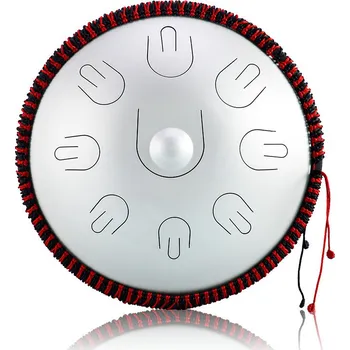 Jednotlivý buben Hütermann Handpan- 15' (38cm), 9 tónů, D-dur - Stříbrná