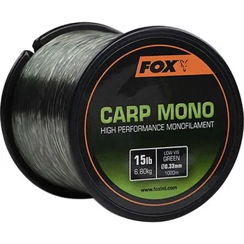 FOX - Vlasec Carp Mono Zelená 0,38 mm 20 lb 850 m