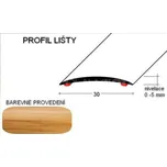 A 03 PŘECHODOVÉ LIŠTY - SAMOLEPÍCÍ, šíře 30 mm Barva: Hikora, Zvolte délku: 93 cm