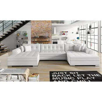 Sedací souprava Sedací souprava Valentino, bílá (koženka - vet 09)