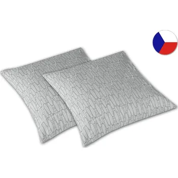 Dekorativní polštářek Damaškový dekorační polštářek 40x40 EXCELLENT GRACE Kamínky stříbrné