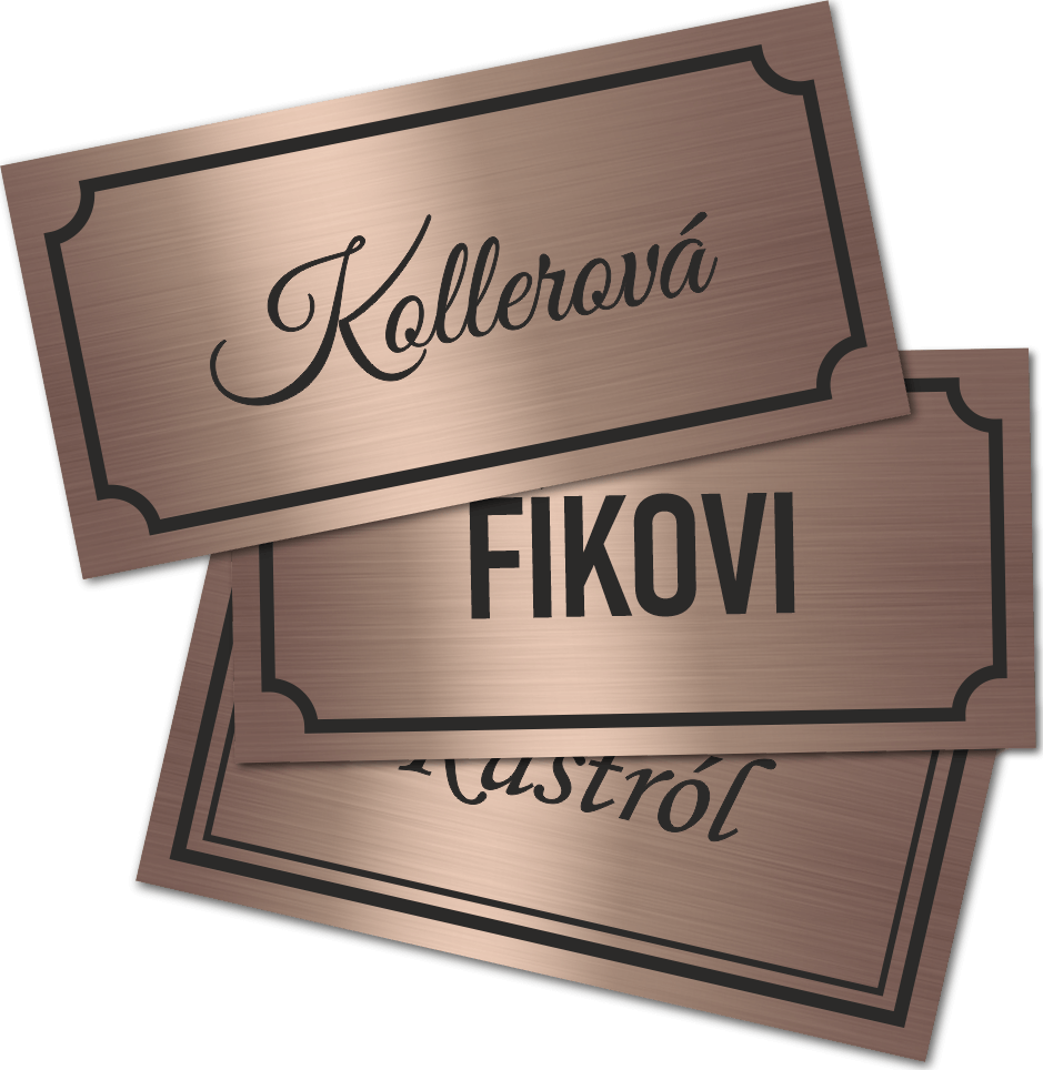 Štítek na schránku i na dveře - BRONZOVÁ