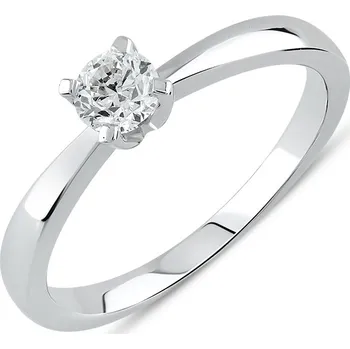 Prsten Lillian Vassago Zásnubní prsten z bílého zlata s diamantem LLV59-DR013W Velikost prstenu: 54