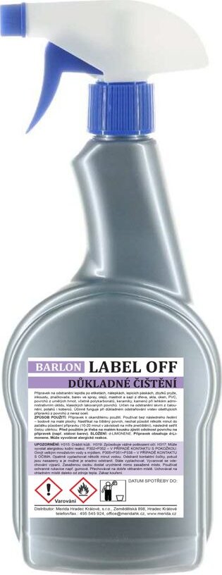 LABEL OFF, prostředek na odstranění lepidel, skvrn od fixů, 500 ml MR, /MERIDA/