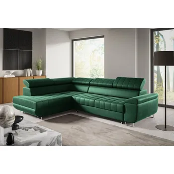 Sedací souprava Rozkládací rohová sedací souprava HORIZONTE Levá Zelená I