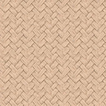 Tapeta Vliesová tapeta na zeď, hnědá, imitace rohože, M69008, Nomade, Ugépa