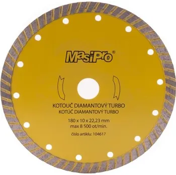 Řezný kotouč Kotouč diamantový TURBO, 180mm MASIPRO