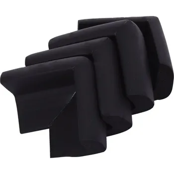 Dětská zábrana NÁRAZNÍK | 4 ks pěnové ochranné rohy na nábytek pro bezpečný domov černý Dedra