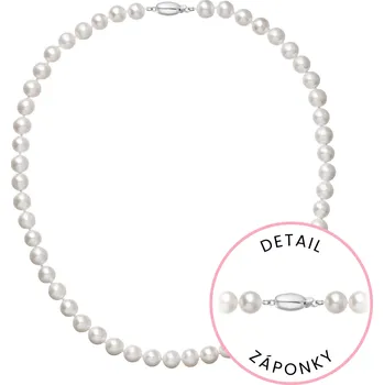 Náušnice Perlový náhrdelník z říčních perel se zapínáním z bílého 14 karátového zlata 822003.1/9271B bílý