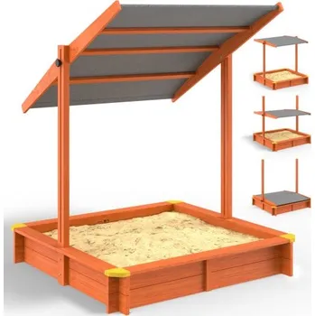 Pískoviště Max pískoviště se stříškou smrkové dřevo 140 x 140 cm 