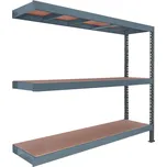 Přístavek k regálu Trestles RNC 1800x1800x600, nosnost 2400 kg, 3 police Barva: šedá
