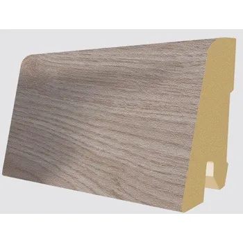 Obvodová lišta MDF 60E, L207 k laminátu FLOORCLIC / 60x17x2400mm, k PVC ADMIRAL ŠEDÝ
