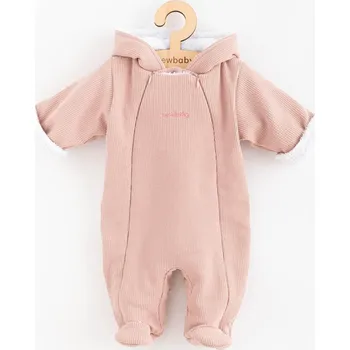 Kojenecká kombinéza NEW BABY Zimní kojenecká kombinéza s kapucí New Baby Frosty pink Vel. 74