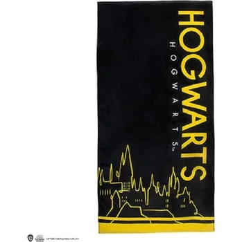 Cinereplicas Plážová osuška Hogwarts černá, Harry Potter