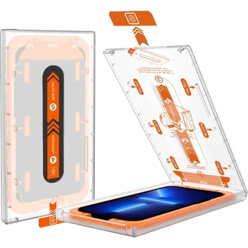 5D Tvrzené sklo Clearo na celý displej pro Apple iPhone 13 / 13 Pro / 14 / 16e + instalační aplikátor pro odstranění prachu a nalepení