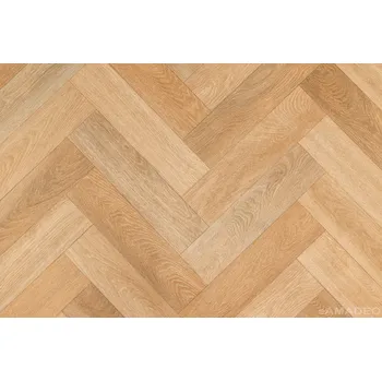 vinylová podlaha PVC podlaha Essentials (Iconik) 280T Ancares Herringbone limed - 4x3,48m (RO)