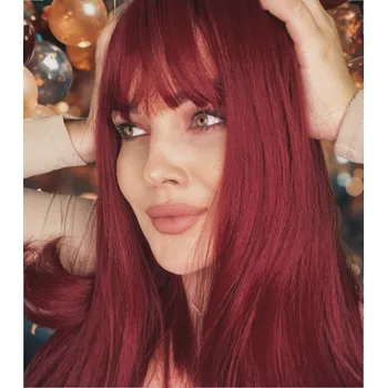 Paruka Červená paruka Jennifer s ofinou