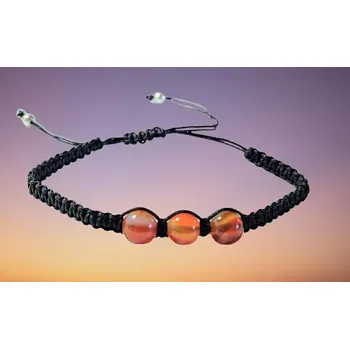 Náramek Karneolový náramek shamballa