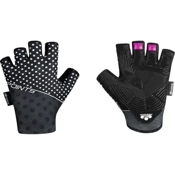 Chránič rukou FORCE Letní krátkoprsté rukavice FORCE POINTS LADY bez zapínání, černo-bílé - S
