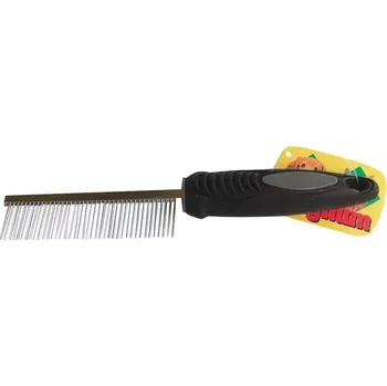 Kartáč pro zvířata Hřeben Hustý pro psa s měkčeným držadlem