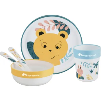 Bebeconfort Pětidílná jídelní sada Little Buddies žlutá
