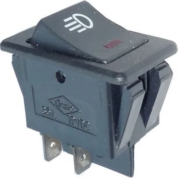 Vypínač kolébkový ON-OFF ASW-17D 2pol.12V/35A, prosvětlení 12V
