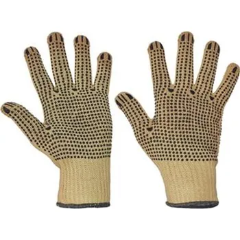Rukavice pracovní (vel. 10) speciální, CE II - bezešvý úplet, Kevlar®, obouruký, středně silný, PVC
