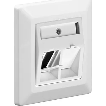 Elektrická zásuvka goobay Zásuvka pro 2x keystone modul pod omítku