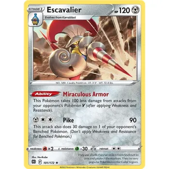 Sběratelská karetní hra Pokémon TCG Escavalier 101/172 - Reverse Holo