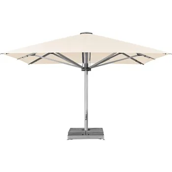 Slunečník Glatz Profesionální slunečník Palazzo Style, Glatz, čtvercový 400x400 cm (4x4 m), barva dle vzorníku, rám eloxovaný hliník, potah akryl 300 g/m2, ovládání klikou