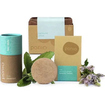Mýdlo Ponio sada přírodní kosmetiky Mint Zvýhodněné balení