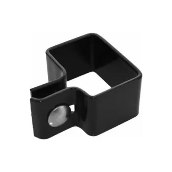 Příslušenství pro plot Zadní spony na sloupky, šedé, 40 x 60 mm, 2 ks.