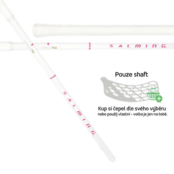 Florbalová hůl SALMING Q-Series Carbon Pro F27 White/Magenta 96 cm Shaft - 96 (107) cm