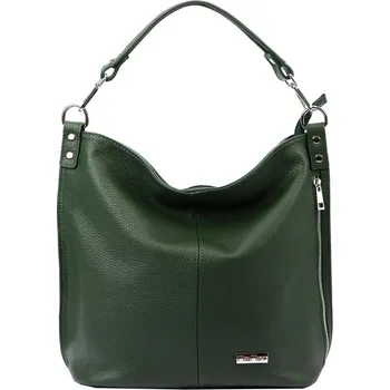 Kabelka Dámská kabelka MiaMore 01-053 DOLLARO tmavozelená + doprava zdarma