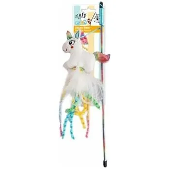 Hračka pro kočku AFP Catoon Vábnička s jednorožcem – se šantou