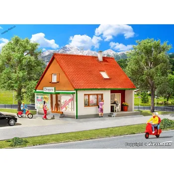 Modelová železnice Rodinný domek s prodejnou H0 - Kibri 38720