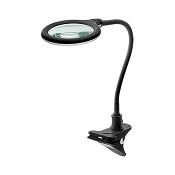 Stojací lampa goobay Stolní lampa s lupou, 100mm, 3 dioprie, LED osvětlení 6W, klip, černá (65577) - 40.92.0366