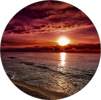 Jedlá dekorace na dort Jedlý papír západ slunce na pláži 19,5 cm