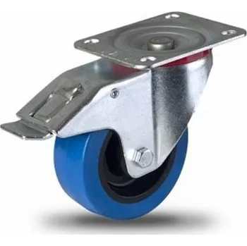 Pojezdové kolečko BPPB 0801 2100 H - Kolo otočné s brzdou pr. 80 mm s plastovým středem a gumovým běhounem (do 100kg)