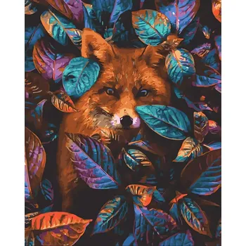 Malování podle čísel liška 47 x 58 cm